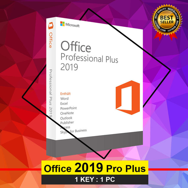 Microsoft Office 2019 Professional Plus Genuine Retail License key ✅ for Windows 10 // Key For 1 PC