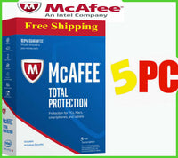 Download McAfee Total Protection 5 Device 2019 6 YEAR MAC,Win,Android KAY  